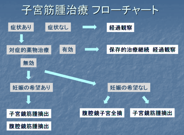子宮筋腫治療フローチャート